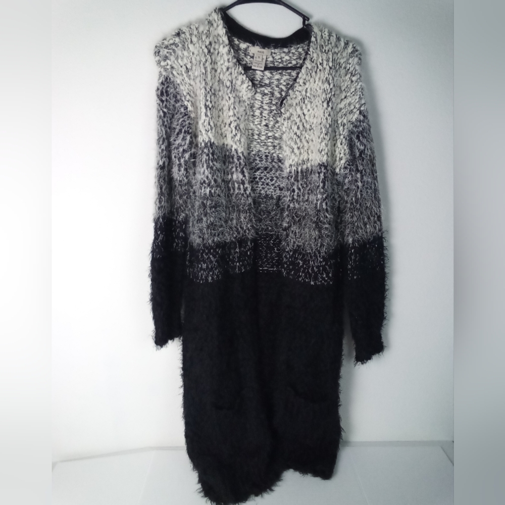 Anthropogie Escio Fuzzy Duster Cardigan Sweater Pockets Long Length